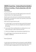 NBHWC Exam Prep&colon; National Board for Health & Wellness Coaching Practice Questions with Answers