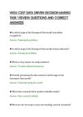 WGU C207 DATA DRIVEN DECISION MAKING&NewLine;TASK 1 REVIEW QUESTIONS AND CORRECT&NewLine;ANSWERS