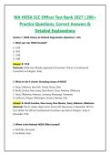 WA HOSA SLC Officer Test Bank 2027 &vert; 200&plus; Practice Questions&comma; Correct Answers & Detailed Explanations