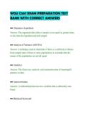 WGU C207 EXAM PREPARATION TEST&NewLine;BANK WITH CORRECT ANSWERS