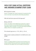 WGU C207 QUM2 ACTUAL QUESTIONS&NewLine;AND ANSWERS EXAMPREP STUDY GUIDE