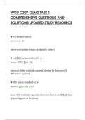 WGU C207 QUM2 TASK 1&NewLine;COMPREHENSIVE QUESTIONS AND&NewLine;SOLUTIONS UPDATED STUDY RESOURCE
