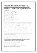 NUR 254 MATERNAL EXAM 2 QUESTIONS AND &NewLine;CORRECT ANSWERS &lpar;VERIFIED ANSWERS&rpar; PLUS &NewLine;RATIONALES 2026 Q&A &vert; INSTANT DOWNLOAD PDF 