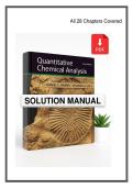 SOLUTION MANUAL FOR QUANTITATIVE CHEMICAL ANALYSIS 10TH EDITION BY HARRIS - COMPLETE SOLUTIONS COVERING ALL 28 CHAPTERS
