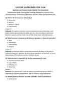 CERTIFIED DIALYSIS NURSE &lpar;CDN&rpar; EXAM Questions and Answers&vert; Latest Update&vert; Pass Guaranteed