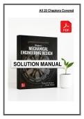 Solutions for Shigley&rsquo;s Mechanical Engineering Design in SI Units&comma; 11th Edition &ndash; &lpar;Budynas&comma; 2020&rpar; &vert; All 20 Chapters Covered