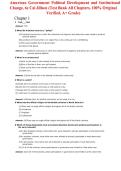 Test Bank for American Government Political Development and Institutional Change 6 Edition by Cal Jillson