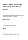 WGU C214 PRACTICE OA EXAM SOLVED&NewLine;QUESTIONS AND VERIFIED SOLUTIONS