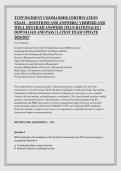 TCFP INCIDENT COMMANDER CERTIFICATION &NewLine;EXAM &ndash; QUESTIONS AND ANSWERS &vert; VERIFIED AND &NewLine;WELL DETAILED ANSWERS &vert; PLUS RATIONALES &vert; &NewLine;DOWNLOAD AND PASS &vert; LATEST EXAM UPDATE &NewLine;2026&sol;2027