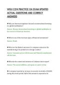WGU C214 PRACTICE OA EXAM UPDATED&NewLine;ACTUAL QUESTIONS AND CORRECT&NewLine;ANSWERS