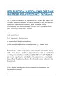 HESI RN Medical Surgical &lpar;Med-Surg&rpar; Exam Quiz Bank &vert; Questions & Answers with Rationales &vert; Complete Solution