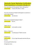 Hootsuite Social Marketing Certification Exam Questions & Answers &lpar;Grade A&plus;&rpar;&period;docx&NewLine;&NewLine;