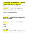 Social Media Marketing Exam -2 Review Questions & Answers &lpar;Grade A&plus;&rpar;&period;docx&NewLine;&NewLine;