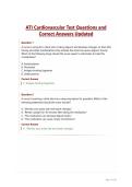 ATI Cardiovascular Test Questions and&NewLine;Correct Answers Updated
