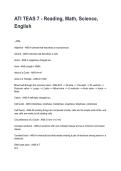 ATI TEAS 7 - Reading&comma; Math&comma; Science&comma; English Questions with Clear Rationales &lpar;2026&sol;2027&rpar;&NewLine;