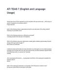 ATI TEAS 7 &lpar;English and Language Usage&rpar;Questions with Detailed Explanations &lpar;2026&sol;2027&rpar;&NewLine;