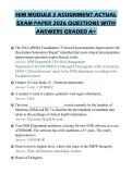 HIM MODULE 2 ASSIGNMENT ACTUAL&NewLine;EXAM PAPER 2026 QUESTIONS WITH&NewLine;ANSWERS GRADED A&plus;