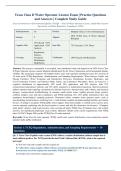 Texas Class D Water Operator License Exam &vert; Practice Questions and Answers &vert; Complete Study Guide