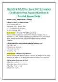 WA HOSA SLC Officer Exam 2027 &vert; Complete Certification Prep&comma; Practice Questions & Detailed Answer Guide