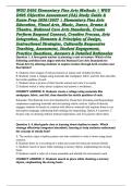 WGU D695 Elementary Fine Arts Methods &vert; WGU D695 Objective Assessment &lpar;OA&rpar; Study Guide & Exam Prep 2026&sol;2027 &vert; Elementary Fine Arts Education&comma; Visual Arts&comma; Music&comma; Dance&comma; Drama & Theatre&comma; National Core Arts Standards&comma; Create Perform Respond Connect&comma; Creati