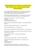 South University Intro to PTA- Exam 1 with all Correct & 100&percnt; Verified Answers &vert;Actual Complete Update &vert;Already Graded A&plus;