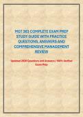 MGT 363 COMPLETE EXAM PREP STUDY GUIDE WITH PRACTICE QUESTIONS&comma; ANSWERS AND COMPREHENSIVE MANAGEMENT REVIEW
