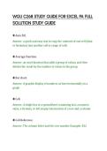 WGU C268 STUDY GUIDE FOR EXCEL PA FULL&NewLine;SOLUTION STUDY GUIDE&NewLine;