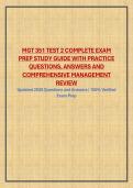 MGT 351 TEST 2 COMPLETE EXAM PREP STUDY GUIDE WITH PRACTICE QUESTIONS&comma; ANSWERS AND COMPREHENSIVE MANAGEMENT REVIEW