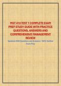 MGT 410 TEST 1 COMPLETE EXAM PREP STUDY GUIDE WITH PRACTICE QUESTIONS&comma; ANSWERS AND COMPREHENSIVE MANAGEMENT REVIEW