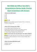 WA HOSA SLC Officer Test 2027 &vert; Comprehensive Review Guide&comma; Practice Exam & Questions with Answers