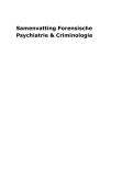 Samenvatting Forensische Psychiatrie & Criminologie &vert; Avans &vert; 2026&sol;27