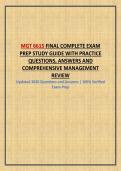 MGT 6615 FINAL COMPLETE EXAM PREP STUDY GUIDE WITH PRACTICE QUESTIONS&comma; ANSWERS AND COMPREHENSIVE MANAGEMENT REVIEW