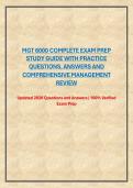 MGT 6000 COMPLETE EXAM PREP STUDY GUIDE WITH PRACTICE QUESTIONS&comma; ANSWERS AND COMPREHENSIVE MANAGEMENT REVIEW