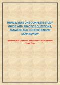 HRM322 QUIZ ONE COMPLETE STUDY GUIDE WITH PRACTICE QUESTIONS&comma; ANSWERS AND COMPREHENSIVE EXAM REVIEW