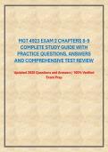 MGT 4923 EXAM 2 CHAPTERS 8-9 COMPLETE STUDY GUIDE WITH PRACTICE QUESTIONS&comma; ANSWERS AND COMPREHENSIVE TEST REVIEW