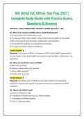 WA HOSA SLC Officer Assessment 2027 &vert; Comprehensive Exam Review&comma; Practice Questions & Correct Answers &vert; Complete Package Bundle