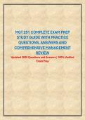 MGT 251 COMPLETE EXAM PREP STUDY GUIDE WITH PRACTICE QUESTIONS&comma; ANSWERS AND COMPREHENSIVE MANAGEMENT REVIEW