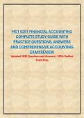 MGT 6201 FINANCIAL ACCOUNTING COMPLETE STUDY GUIDE WITH PRACTICE QUESTIONS&comma; ANSWERS AND COMPREHENSIVE ACCOUNTING EXAM REVIEW