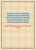 MGT 6201 SUPPLY CHAIN EXAM COMPLETE STUDY GUIDE WITH PRACTICE QUESTIONS&comma; ANSWERS AND COMPREHENSIVE SUPPLY CHAIN MANAGEMENT REVIEW