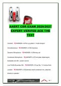 AAERT CDR Exam 2026&sol;2027 &vert; Certified Deposition Reporter Practice Q&A &vert; Digital Reporting&comma; Microphones&comma; Depositions&comma; Legal Procedures & Terminology