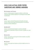 WGU C425 ACTUAL PAPER TESTED&NewLine;QUESTIONS AND VERIFIED ANSWERS