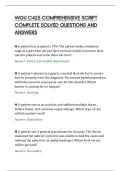 WGU C425 COMPREHENSIVE SCRIPT&NewLine;COMPLETE SOLVED QUESTIONS AND&NewLine;ANSWERS