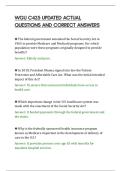 WGU C425 UPDATED ACTUAL&NewLine;QUESTIONS AND CORRECT ANSWERS
