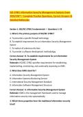 ISO 27001 Information Security Management Systems Exam &NewLine;2026&sol;2027 &vert; Complete Practice Questions&comma; Correct Answers & &NewLine;Detailed Rationales 