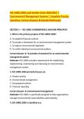 ISO 14001&colon;2026 Lead Auditor Exam 2026&sol;2027 &vert; &NewLine;Environmental Management Systems &vert; Complete Practice &NewLine;Questions&comma; Correct Answers & Detailed Rationales 