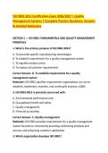 ISO 9001&colon;2015 Certification Exam 2026&sol;2027 &vert; Quality &NewLine;Management Systems &vert; Complete Practice Questions&comma; Answers &NewLine;& Detailed Rationales 