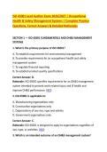 ISO 45001 Lead Auditor Exam 2026&sol;2027 &vert; Occupational &NewLine;Health & Safety Management Systems &vert; Complete Practice &NewLine;Questions&comma; Correct Answers & Detailed Rationales 
