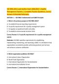 ISO 9001&colon;2015 Lead Auditor Exam 2026&sol;2027 &vert; Quality &NewLine;Management Systems &vert; Complete Practice Questions&comma; Correct &NewLine;Answers & Detailed Rationales 