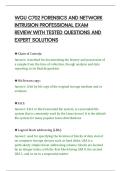 WGU C702 FORENSICS AND NETWORK&NewLine;INTRUSION PROFESSIONAL EXAM&NewLine;REVIEW WITH TESTED QUESTIONS AND&NewLine;EXPERT SOLUTIONS