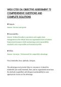 WGU C720 OA OBJECTIVE ASSESSMENT 72&NewLine;COMPREHENSIVE QUESTIONS AND&NewLine;COMPLETE SOLUTIONS